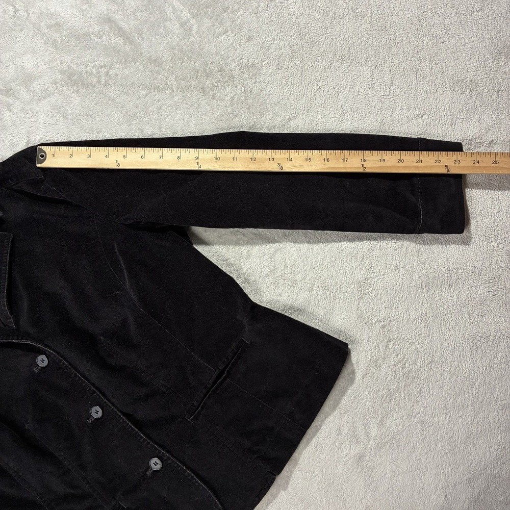Sigrid Olsen Velvet Single Breasted Blazer Dinner Coat Black Women 14 Minimalist - Picture 5 of 8